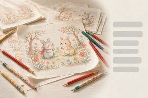 彩铅童趣插画海报生成器